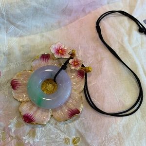 Genuine Jadeite Round Donut Pendant